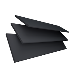 Sunwood 50mm Abyss Anthracite Faux Wood Ventian Blinds 